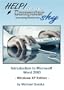 Introduction to Microsoft Word 2003