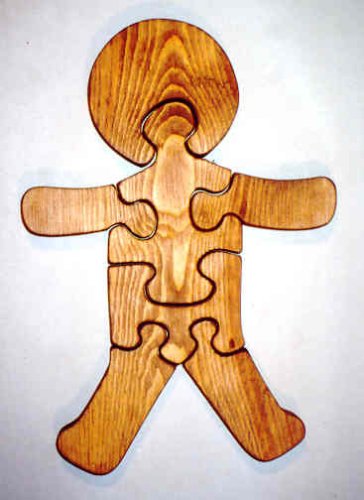 51I flNqWmL Wooden Educational Jig Saw Puzzle   Ginger Bread Man