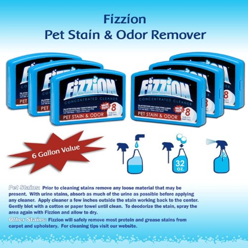 Fizzion Pet Stain & Odor Remover Refill Tablets 6PKS (8 TABLETS IN EA