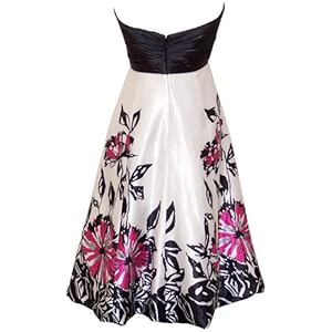 Vintage Floral Strapless Beaded Bubble Dress