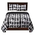 Home Houndstooth Bedding Collection - Black