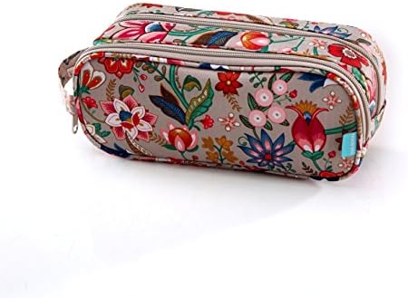 Electronic Bag, Nuowin Retro Flowers Series Digital Organizer Bag with multi-compartments for Electronic Accessories (Flower Blossom)