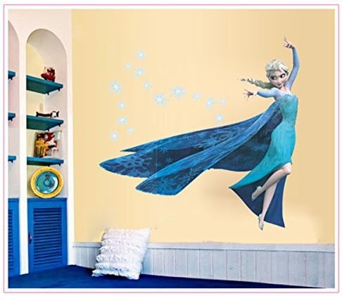 3D Disney Frozen Queen Anna Elsa Removable Wall Stickers Decal, Peel and Stick Wall Decal by Tumtung