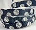 Grosgrain Ribbon - Navy Blue Volleyball Print - 3/8
