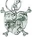 Disney NBC Jack and Sally in Heart Pewter Keyring