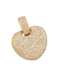 2 ct tw Pave Diamond Heart Pendant
