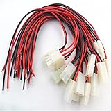 Allytech(TM) Tamiya Battery Wire Cable L6.2 Connectors 6.2mm Male and Female Plug Pitch Terminal (10-pairs)