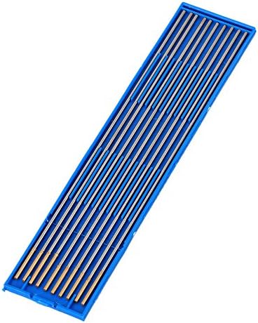 CNBTR Silver &amp; Gold Tip WL15 Model TIG Welding Lanthanated Tungsten Electrode with Case Pack of 10 (1.6x150mm)