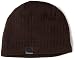 Chaos Baton Wool Blend Beanie with Fleece Liner (Dark Brown, Unisex)