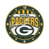 Green Bay Packers 12 Inch Art Glass Clock