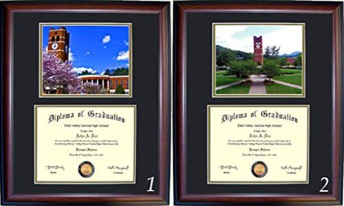 Western Carolina Diploma Frame - Photo Option #1 - Walnut Frame