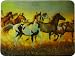 River's Edge Tempered Glass Cutting Board with Beautiful Horses Running in Open Field Design (12 x 16-Inch)