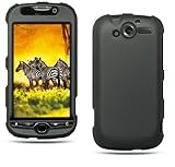 Black Rubber Touch Phone Protector Hard Cover Case for htc Mytouch 4G hd Em ....