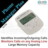 KJB Security V1170 Phone Manager Plus. Identifies the source of incoming/outgoing calls by displaying the number of the call. Small size. Monitors calls on any analog line.  Low power consummption. Large memory capacity (can record up to 2000 calls).