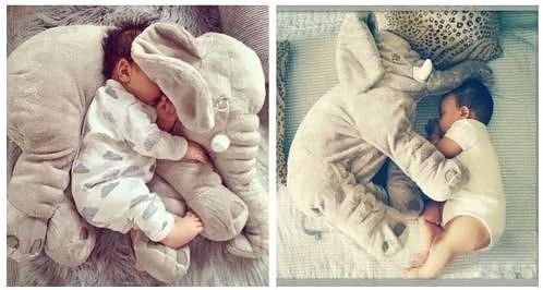 New Baby Kids Long Nose Elephant Doll Soft Plush Stuffed Toy Waist Throw Pillow Cute "Gray 5060 "No.20