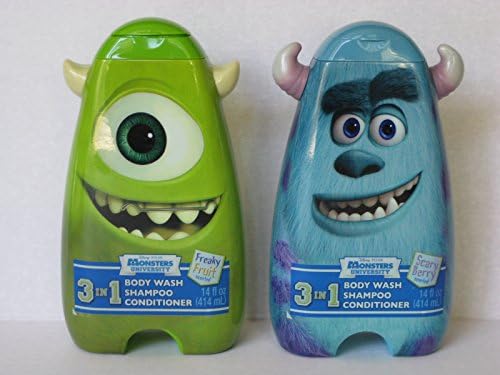 Monsters University 3 in 1 Body Wash, Shampoo, Conditioner (2-14oz) Sully &amp; Mike