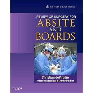 Click here to buy Review of Surgery for ABSITE and Boards by Christian DeVirgilio MD FAC.