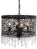 Hanging Metal Cutwork Lantern 8.5hx15d Metal