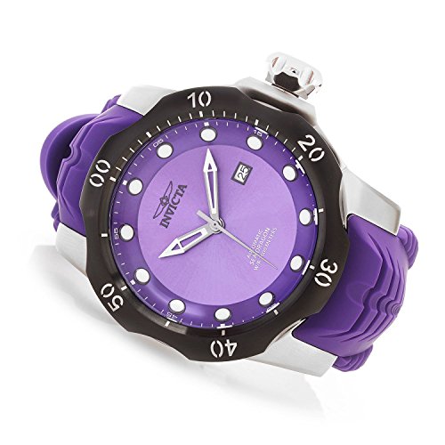 Invicta Men's Venom Purple Silicone Band Steel Case Automatic Analog Watch 19306