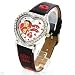 Betty Boop Genuine Crystals Heart Leather Band Watch Bb-w123b