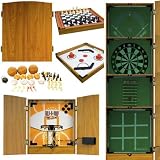 Park & Sun 7-in-1 Family Wall Game Center Cabinet