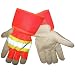 Global Glove 2900HV High Visibility Grain Pigskin Glove with Safety Cuff, Work, Large (Case of 72)