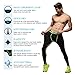 Smartdoo Men's Compression Cool Dry Baselayer Pants Wear Under Leggings Sports Tight Long Pant for Men(Lightning Blue,M)