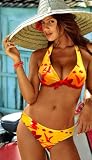 Bikini gelb-rot Damen-Bikini Gelb
