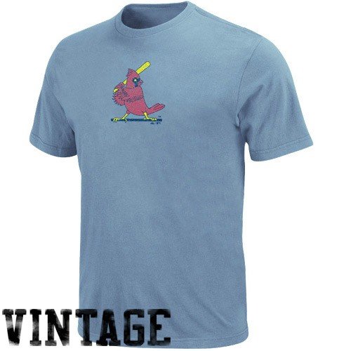MLB St.Louis Cardinals 1967-97 Men's Short Sleeve Slim Fit Tee (Lake, X-Large)