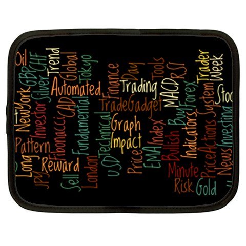 Trader Netbook case 15 inches with Word Cloud