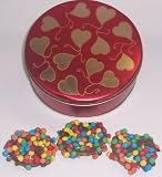 Scott's Cakes 1 lb. Milk Chocolate Covered Pretzel with M & M's in a Heart Tin