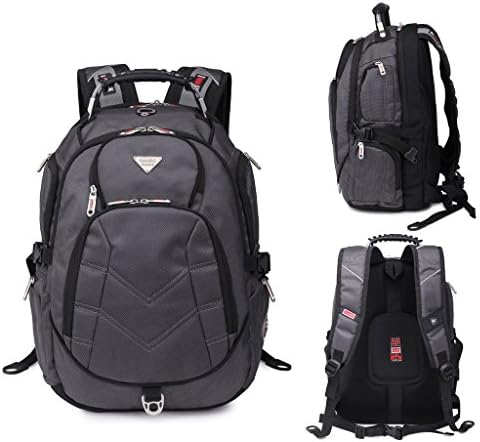 eBOYS 18.4" Laptop Backpack Fits Up To 18.4 Inch Gamer Laptops Backpack Multi-functional Design Big Capacity Business Backpack Travel Knapsack Rucksack - GREY