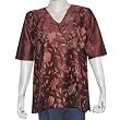Kurtis Clothes from India Maroon Womens Summer Fashion Embroidery Size L