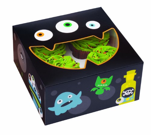 Wilton 415-0133 Halloween Ghoulish Gourmet 4-Cavity Treat Box