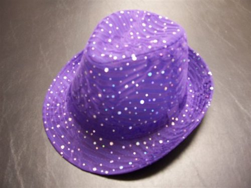 Sparkle Glitter Fedora / Purple / Red Hat Lady Society