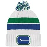 NHL Team Classics Cuffed Knit Hat With Pom (Vancouver Canucks, One Size Fits All)