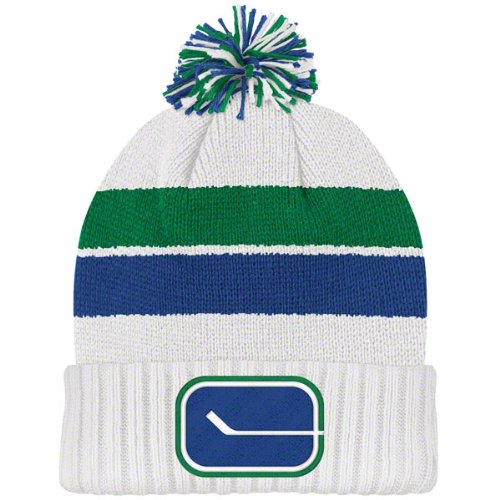 NHL Men's Team Classics Cuffed Knit Hat With Pom (Vancouver Canucks, One Size Fits All)