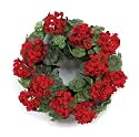 Melrose International 30338 Geranium Twig and Polyester Wreath, 22-Inch Diameter