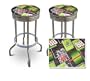 2 MAN CAVE Nascar Dale Earnhardt Jr. Themed 29'' Specialty Chrome Barstools Bar Stools
