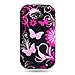 CoverON® Pink Butterfly Hard Slim Case for ZTE Savvy - with Cover Removal Pry Tool