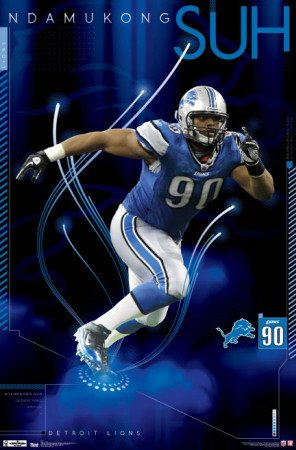 Detroit Lions N Suh Poster 5137 Poster Print, 22x34