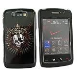 For Blackberry Storm 2 Storm2 Hard Case Cross Skull Blk