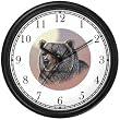 Grizzly Bear or Brown Bear No.2 Animal Wall Clock by WatchBuddy Timepieces (White Frame)