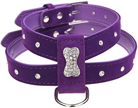 Collar Style Harness with Rhinestone Bone for Pet Puppy Dog