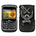 Skull Gun Rubberized Hard Case Protector Cover for BlackBerry Curve 8520 / 8530