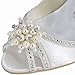 Elegantpark Women High Heel Pumps Peep Toe Pearls Straps Evening Prom Bridal Wedding Sandals