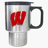 Wisconsin Badgers Stainless Steel Travel Mug