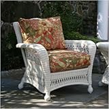 IMAGE OF Saratoga Wicker Lounge Chair Finish: Charcoal, Fabric: Canvas-Canvas
