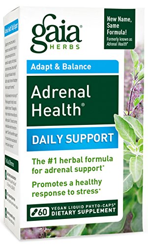 Gaia Herbs Adrenal Health Daily Support Liquid Phyto-Caps, 60 Count