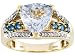  : 10KT 2.00CT AQUAMARINE .20CTW BLUE APATITE .18CTW DIAMOND RING